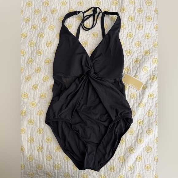 Michael Kors Other - Michael Kors Black Twist-Front One-Piece Swimsuit